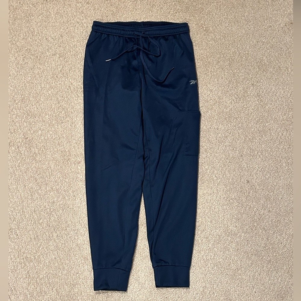 Reebok Dark Blue Athletic Pants in Small